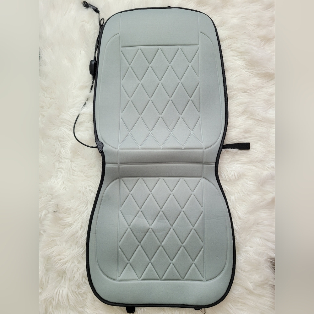 Something I ordered but didn't use. Gray Car Seat Cushion with Diamond Pattern.